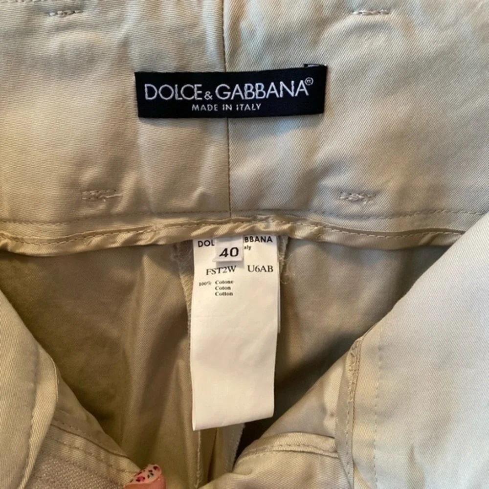 DOLCE & GABBANA Cream Suit Set Cotton Y2K - Picture 12 of 16